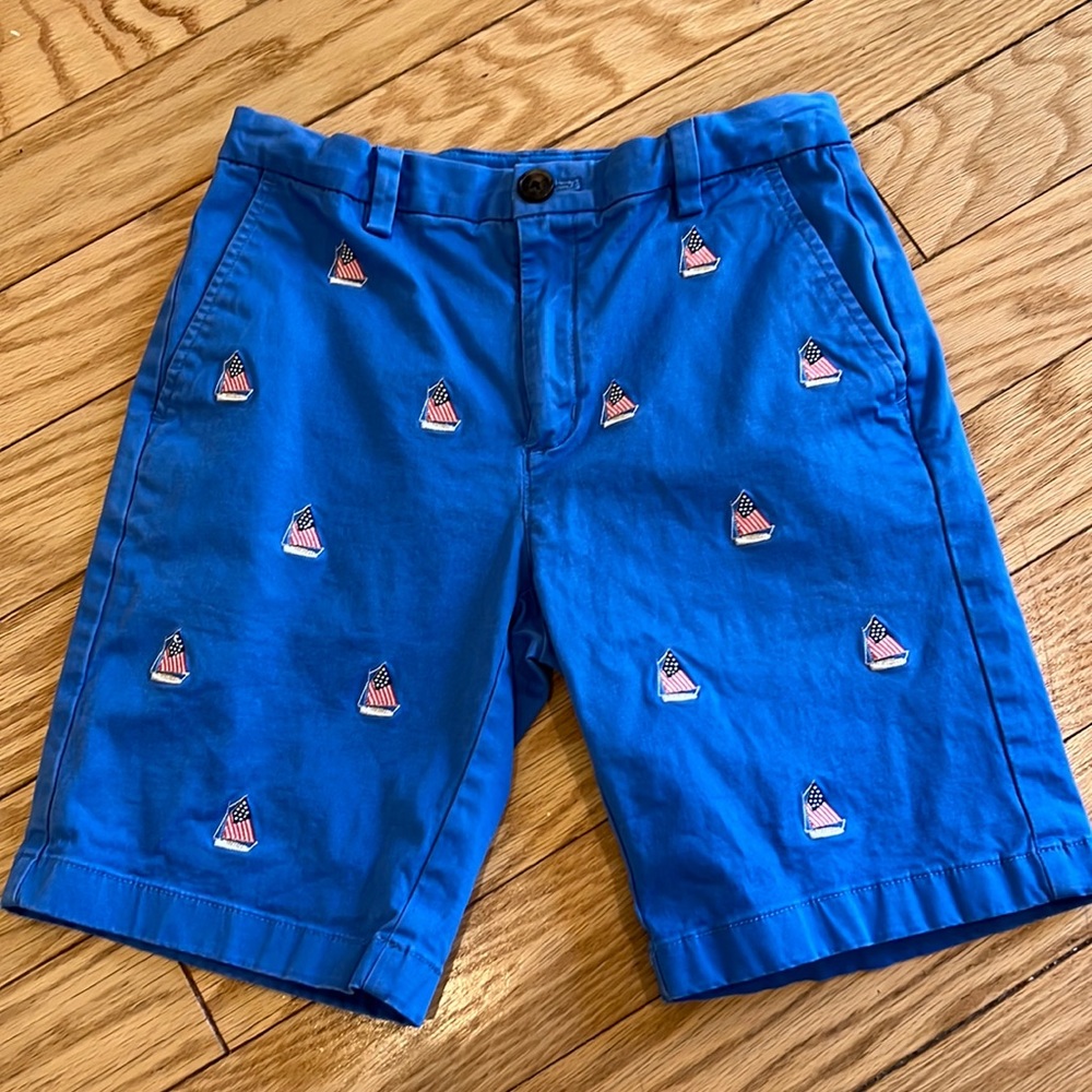 Vineyard Vines boys sailing American flag shorts